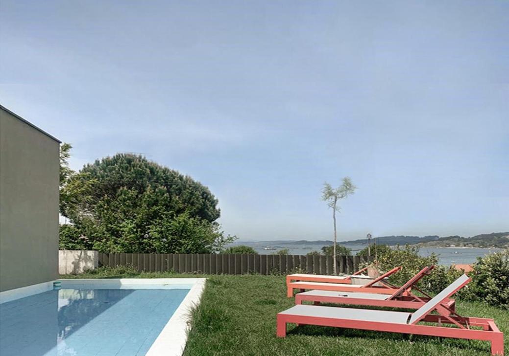 Insua Beach House Pontevedra Bagian luar foto